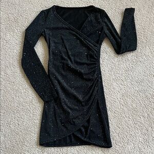 Elegant Black Glitter Dress